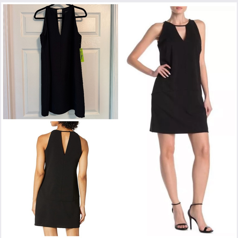 Women's Sam Edelman Black Sleeveless Shift Dress Size 12